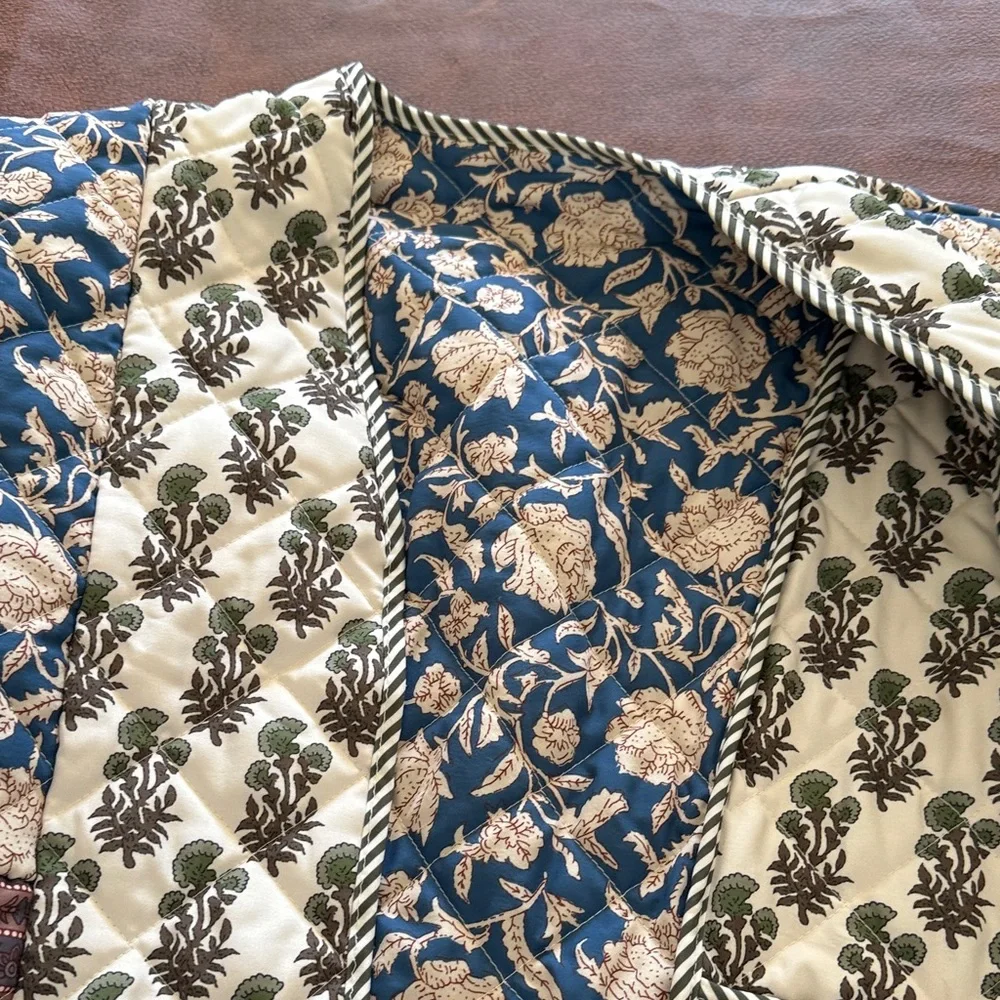 Floral Patterned Cropped Jacket Reversible - Picture 9 of 10